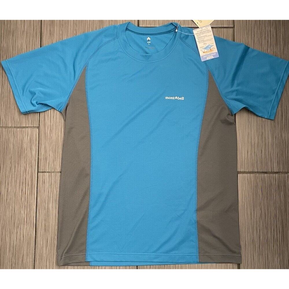 Montebell Mens Cool T Blue Short Sleeve T-Shirt Size Large NWT RN107957